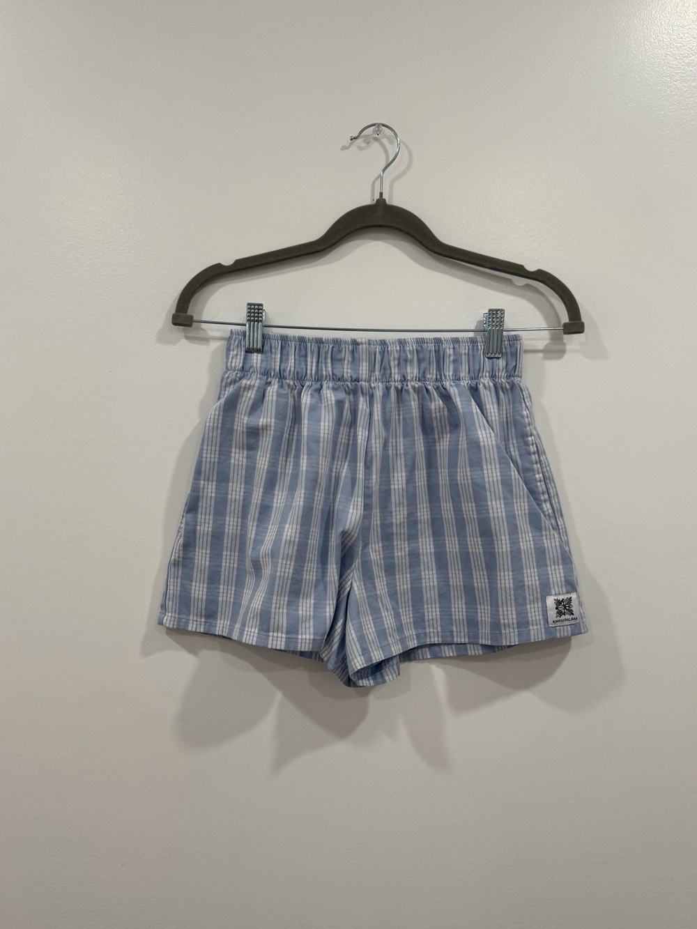 small kahui palaka short in light blue